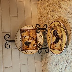 The Sakura Table Retro Rooster Plates